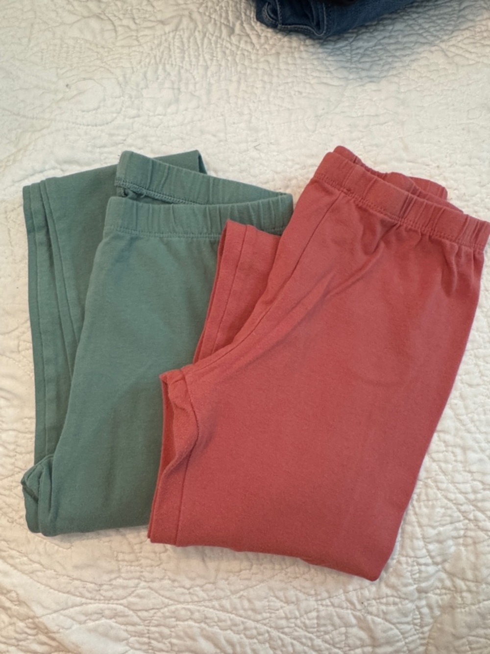 The Children's Place Solid Pull-On Leggings - Green & Rust